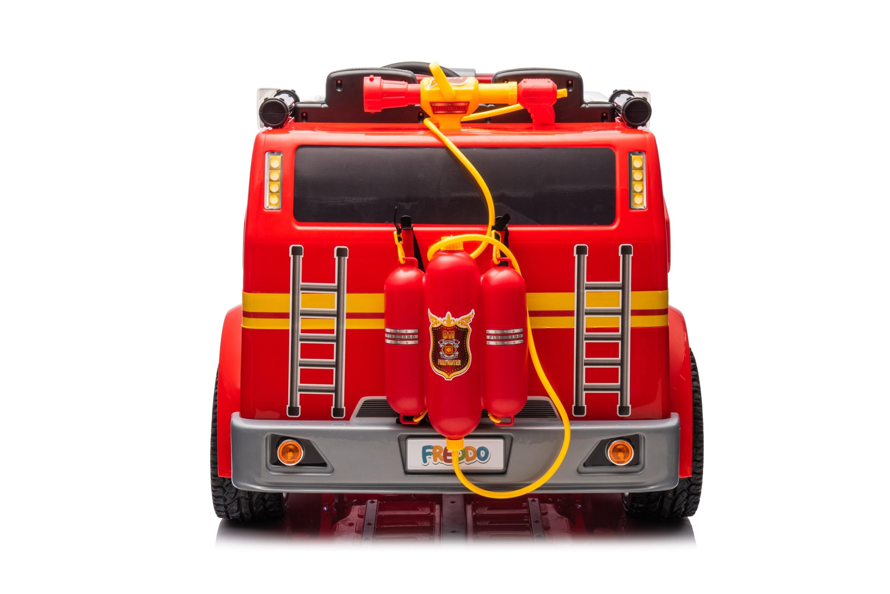 24V Freddo Fire Truck 2-Seater Ride on - DTI Direct USA