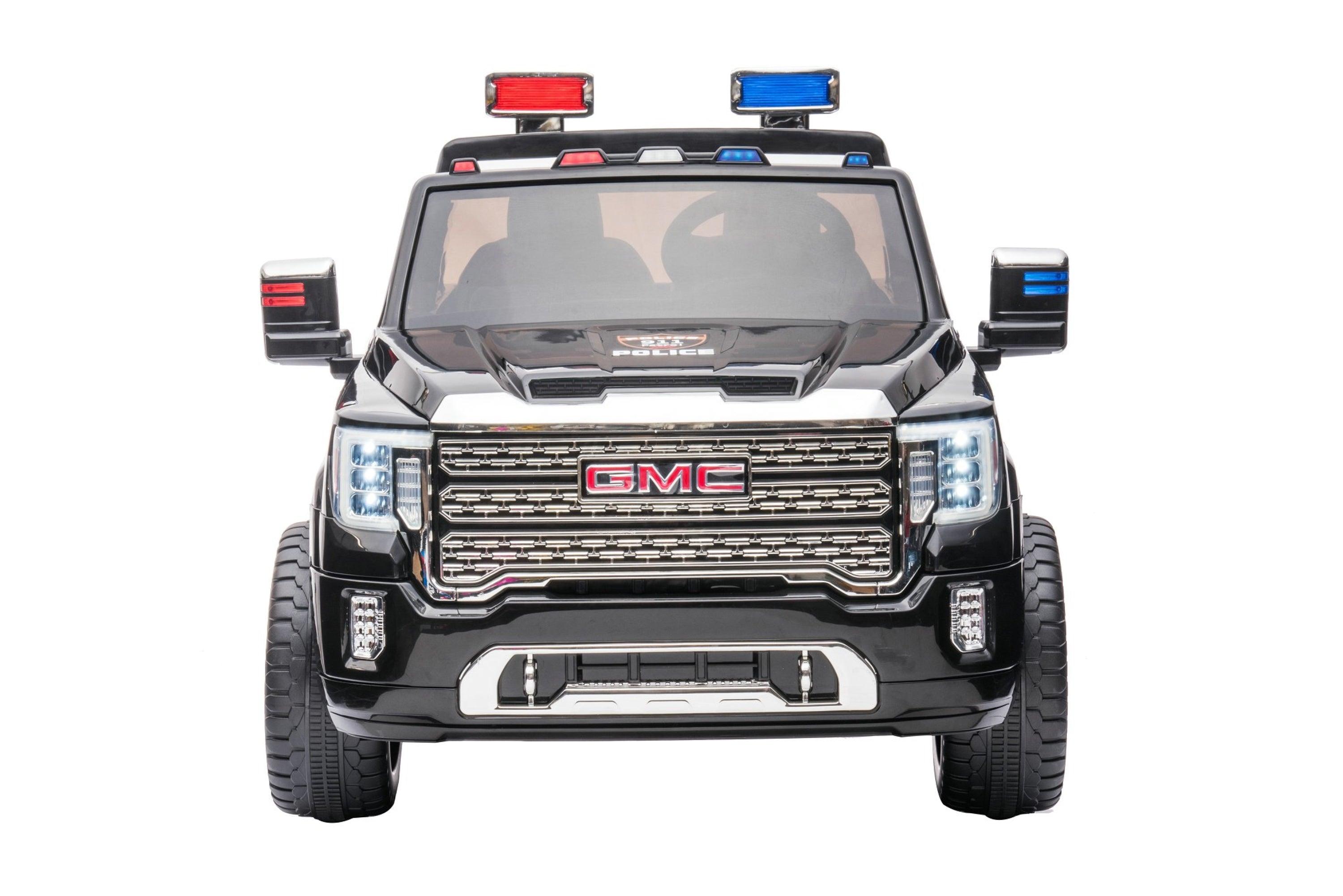 Available on February 28th 24V GMC Sierra Denali 2 Seater Police Ride-On Truck