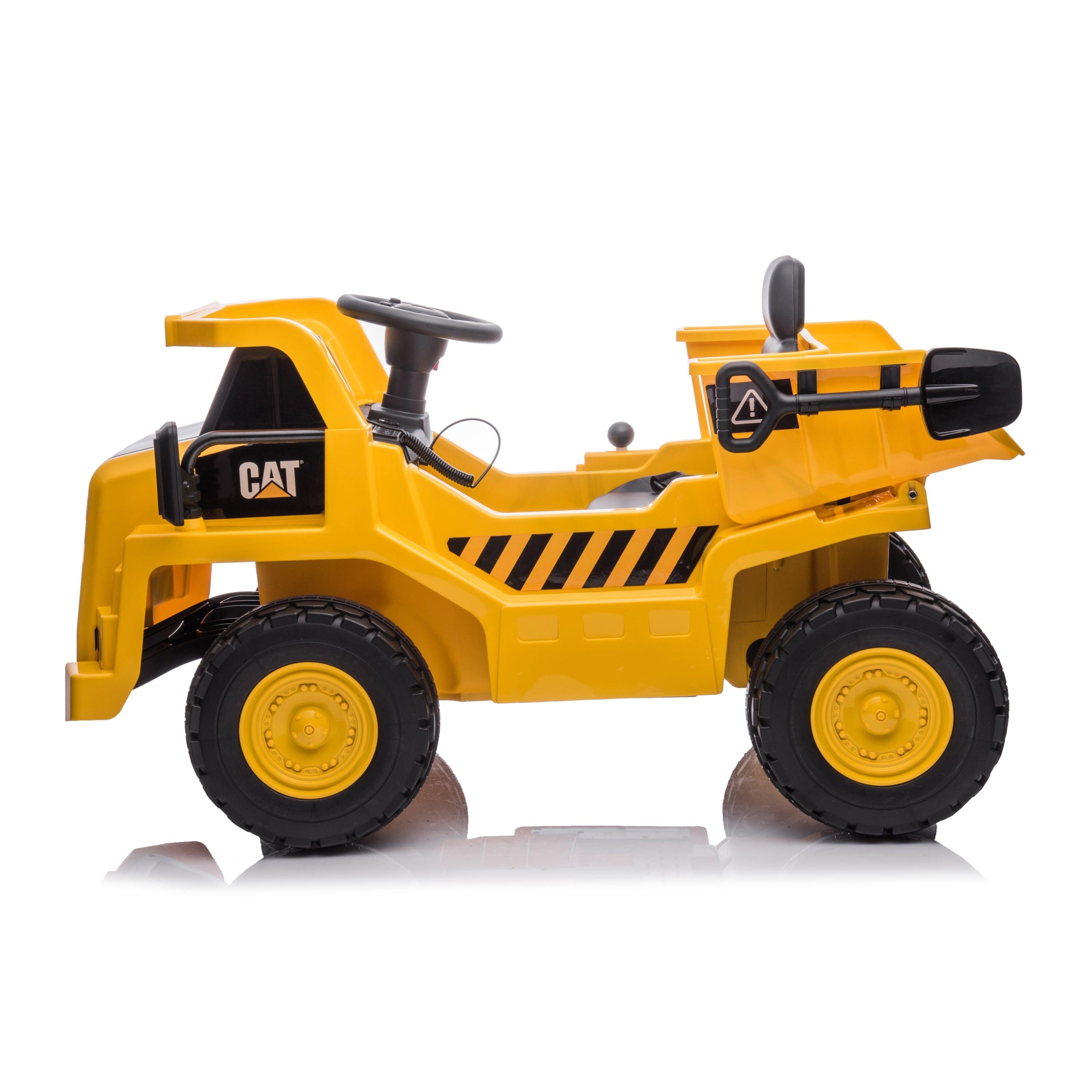 Available on April 15th 12V CAT Electric Dump Truck 1 Seater Ride-On - DTI Direct USA