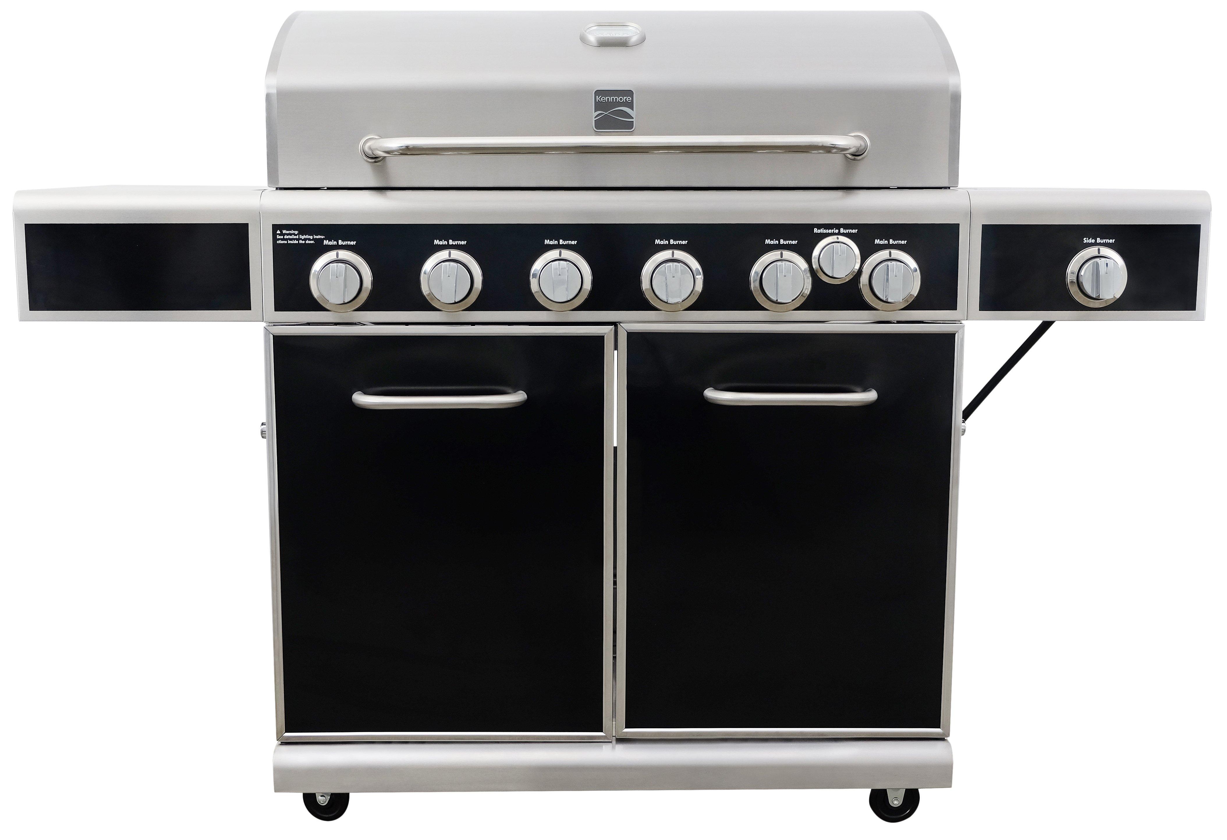 6 Burner Heavy Duty Gas Grill with Infrared Rear Burner Plus Side Burner - DTI Direct USA