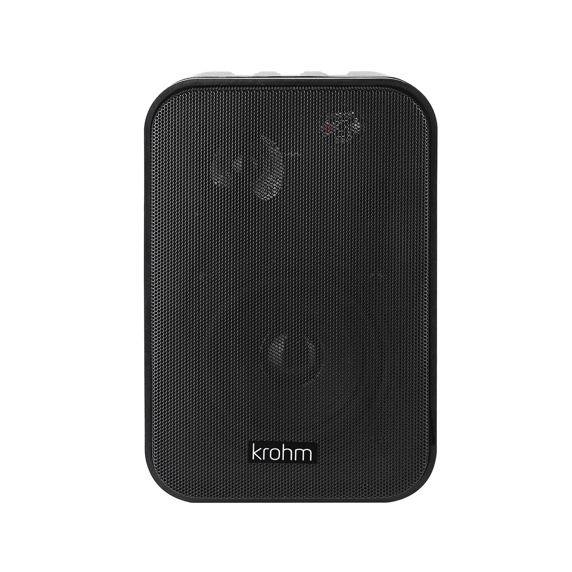 Krohm Bluetooth Wireless Indoor/Outdoor Speakers (Black-Pair) - Dti Direct USA