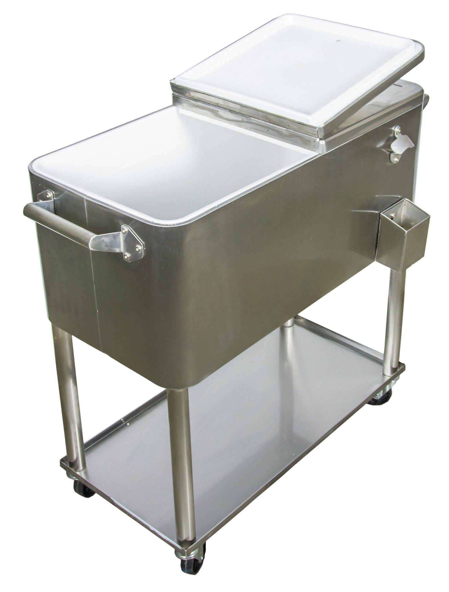 Patio Cooler Stainless Steel - 80QT - DTI Direct USA